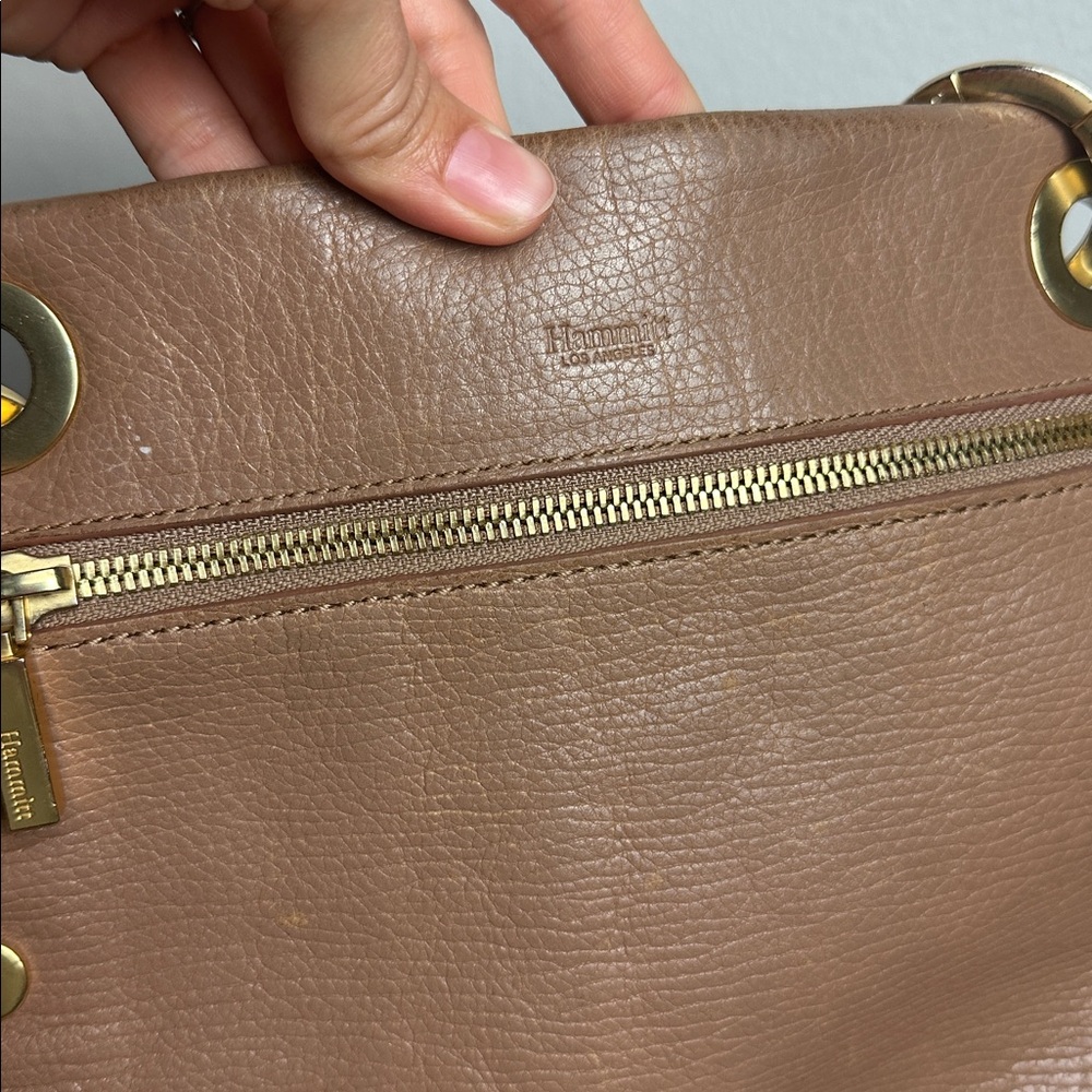 Hammitt Brown Leather Crossbody with Gold Studs - Picture 4 of 11